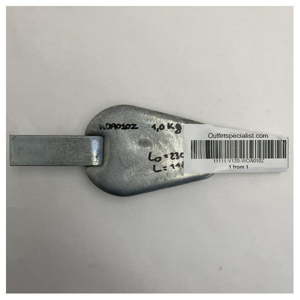Vetus Weld-On Zink Anode 1.0 KG - WOA010Z