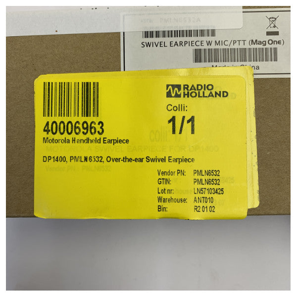 Motorola PMLN6532A Mag One въртяща се слушалка с микрофон и PTT за DP1400 и R2