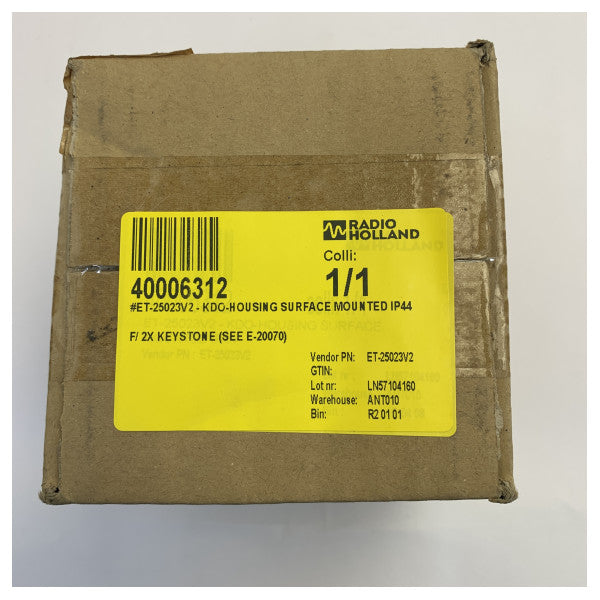 ET-25023V2 Custodia elettrica da montaggio a superficie IP44 per 2 connettori Keystone