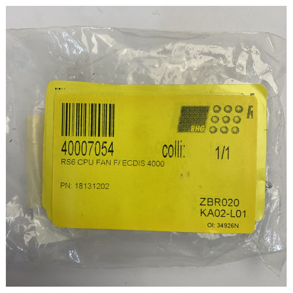 Transas ECDIS RS6 CPU Cooling Fan Part 18131202