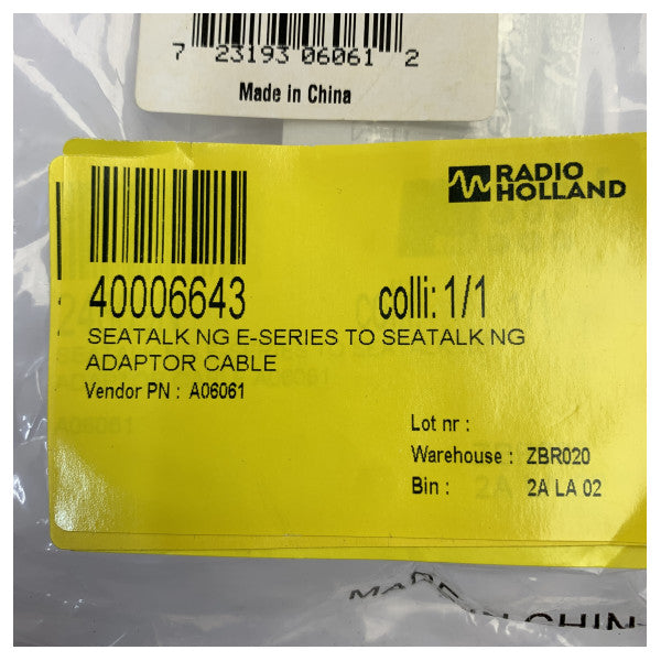 Raymarine A06061 SeaTalk NG to E-Series Adapter Cable