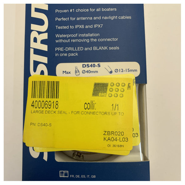 Scanstrut DS40-S Vertikale Kabeldurchführung IP68 Marine-Deckverschraubung aus Edelstahl