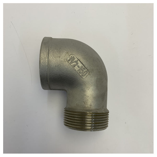 Osculati 316 Stainless Steel 90 degrees Male-Female Elbow 1 1/2 inch 17.124.06