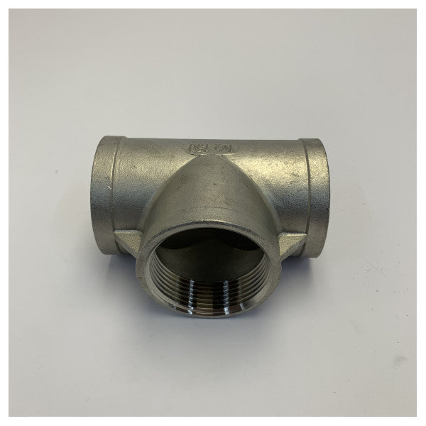 Osculati 17.318.06 Stainless Steel T-Fitting 1 1/2inch Female