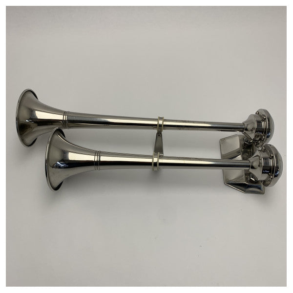 Marine Grade Edelstahl Zikade Doppel-Luft-Horn – Langlebiges lautes Doppel-Signalhorn für Boote