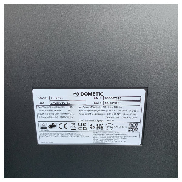 Dometic CFX5 25 Box refrigerante compressore 25L raffreddato 12/24/230V - 97000050759
