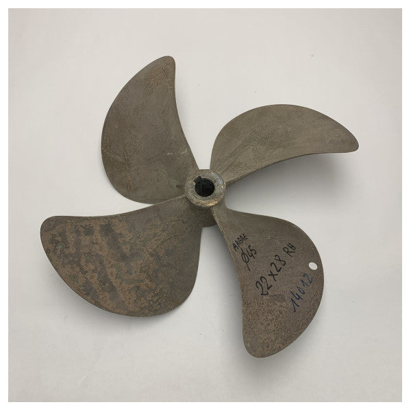 Використаний гребний гвинт Eliche Radice 22 x 28 дюймів з 4 лопатями, діаметр валу 45 мм