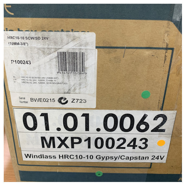 Maxwell HRC10-10 Горизонтальна якірна лебідка для канату/ланцюга 24V 1200W капстан