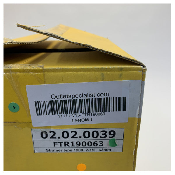 VETUS Kühlmittelfilter Typ 1900 Ø 63 mm FTR190063