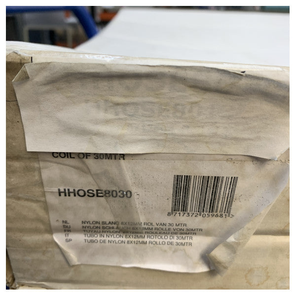 VETUS nylon-slange 8 x 12 mm, rulle på 30 meter HHOSE8030