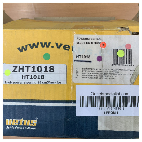 Vetus hydraulisk servostyring 95 cc/omdrejning til cylindre op til MT23