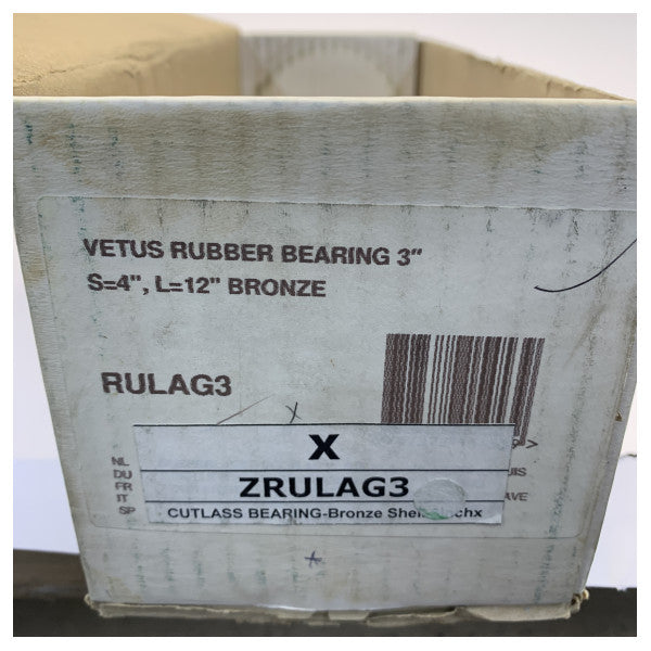 Vetus Cutlass Bearing ID 3inch OD 4inch Brass RULAG3
