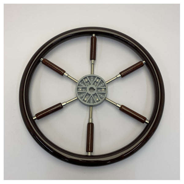 Rota tat-tmun b’riġ u spokes tal-mahogany, 450 mm Vetus KWL45