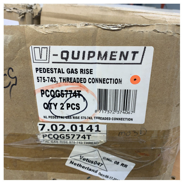 Vetus PCQG5774T Quick Positioning Chair Leg With Gas Spring 570-740mm