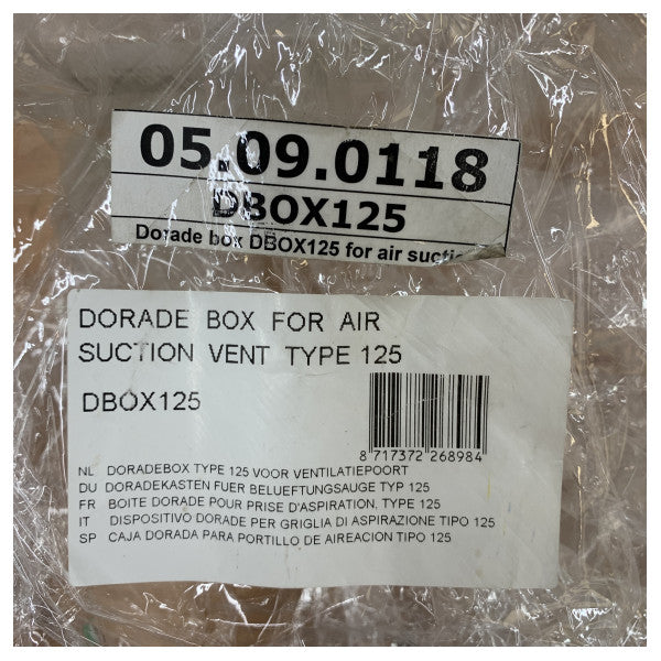 Vetus DBOX125 Luxurious bow/synthetic dorade box for ventilation port Build in depth 103mm