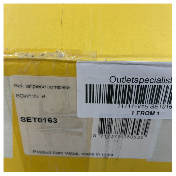 Vetus SET0163 biċċa tad-denb tal-thruster kompluta għal BOW125