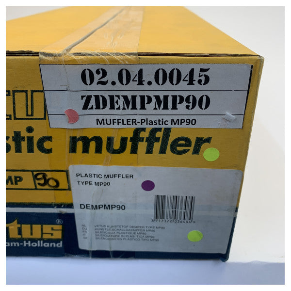Vetus DEMPMP90 Silencer għal 90mm Exhaust Hose 456x130mm