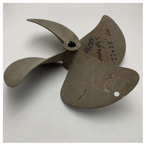 BRUKT Eliche Radice 22 x 28 tommer 4-blad propell LH diameter aksel 45 mm
