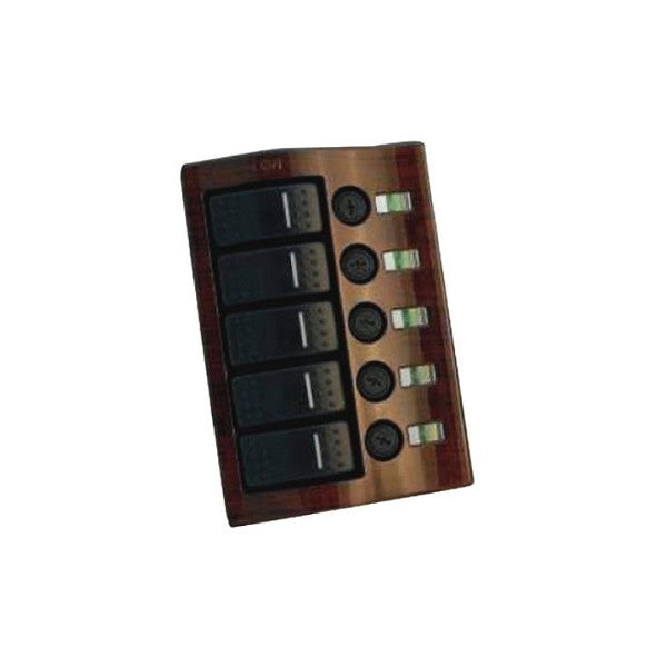 Painel de interruptores eléctricos Allpa Wave de 5 funções com fusível 12V - 14571102