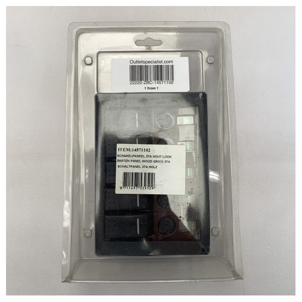 Painel de interruptores eléctricos Allpa Wave de 5 funções com fusível 12V - 14571102