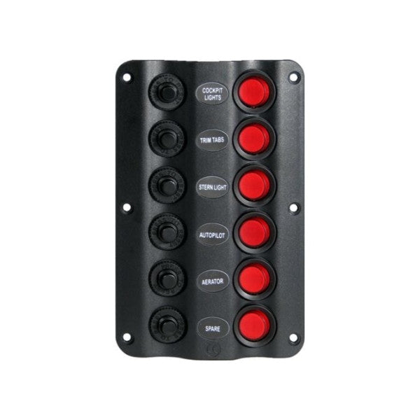 タラメックスウェーブバッテリースイッチパネル6ファンクション12V - 14576011