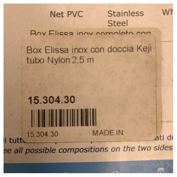 Osculati Marine Edelstahl-Duschbox mit Mischbatterie - Langlebiger 2,5 m Nylonschlauch für Boote und Yachten