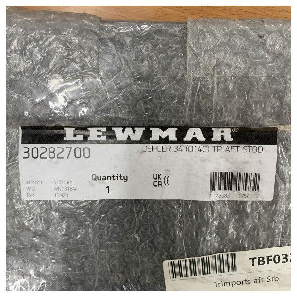 Lewmar Dehler 34 Backbord-Glas für achtern an Steuerbord - Luke - Bullaugen-Kit - 30282700