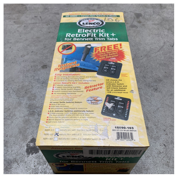 Lenco Marine Nachrüstsatz mit LED-Anzeige und elektrischen Antrieben für Bennett Trimmklappen - 15090-103