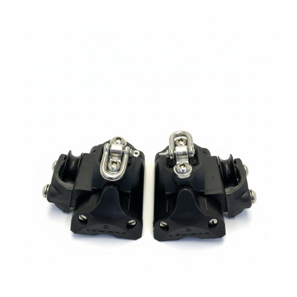 Lewmar Size 2 Finecorsa 1 Staffa di controllo con galloccia - Coppia Nera - 29472068BK