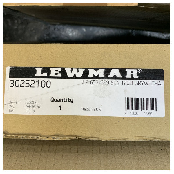 Lewmar Low Profile Hatch 658 x 629 mm - marco blanco, acrílico gris - 30252100