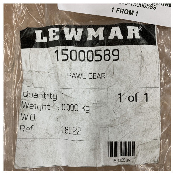 Lewmar 15000589 Engranaje de trinquete - Pieza de repuesto para winche de yate