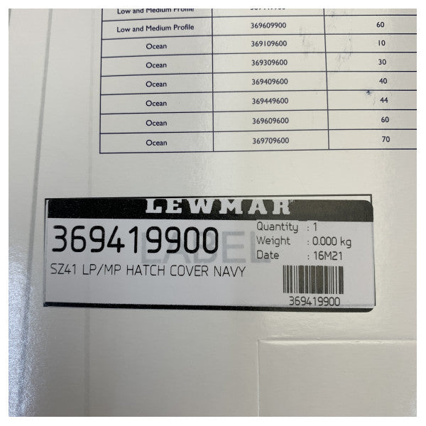 Lewmar Daqs 41 Għata tal-bokkaport Low- and Medium Profile Navy - 369419900
