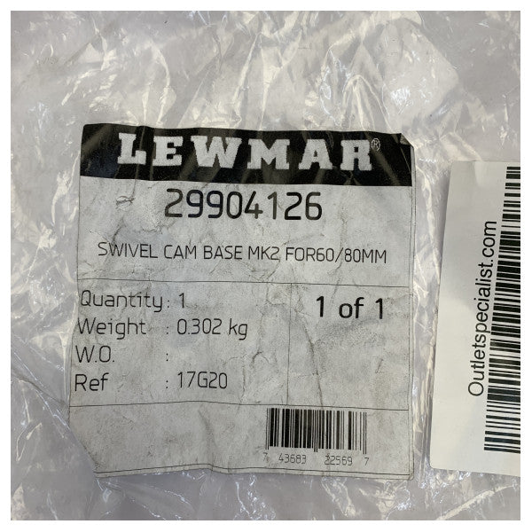 Lewmar 29904126 kääntyvä kammen alusta MK2 60/80 mm:n blokeille