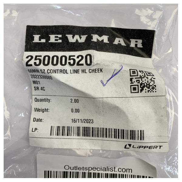 Lewmar 25000520 60 mm Synchro Control Line High Load Umlenkblock mit seitlicher Befestigung