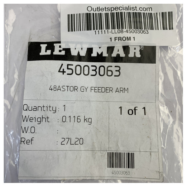 Lewmar 45003063 48ST EVO Zuführarm für Yachtwinsch Grau