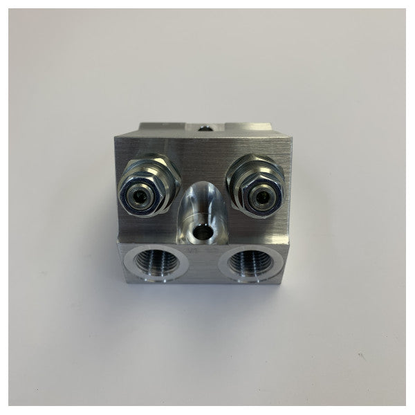 Lewmar B17046 Dual Counterbalance Valve 10:1 Inline Hydraulic Manifold 210 Bar