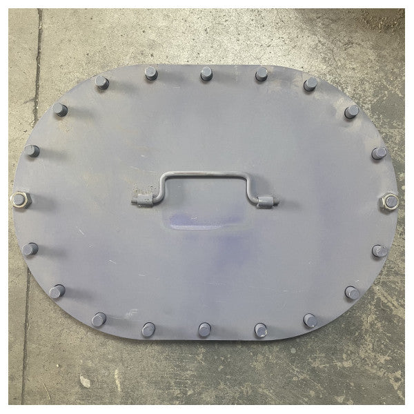 Porte de hublot en acier marin robuste MAN 600 x 400 mm avec joint étanche