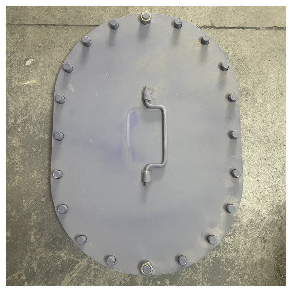 Porte de hublot en acier marin robuste MAN 600 x 400 mm avec joint étanche