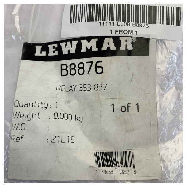 Lewmar B8876 353 837 Relè elettrico marino Omron