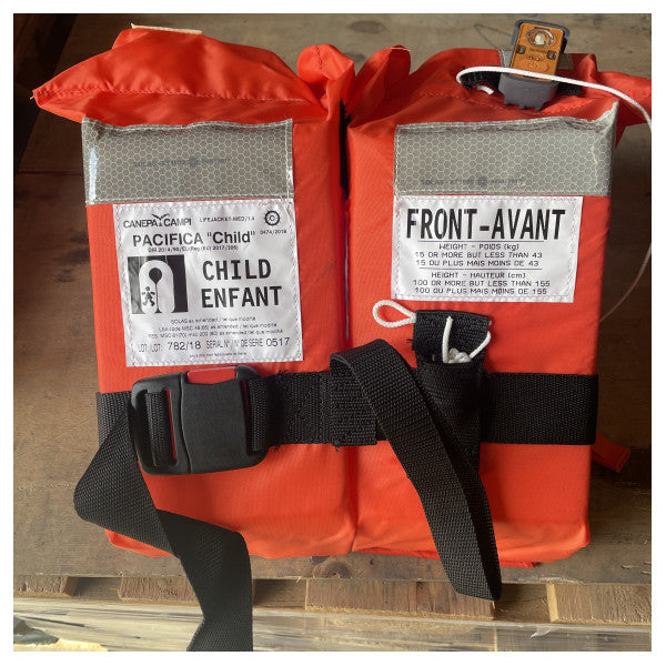 Kinder-Schwimmweste Pacifica – SOLAS-zerteste Kinderweste 15-43 kg Orange Sicherheit