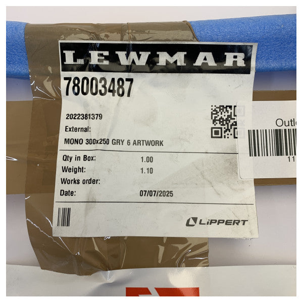 Lewmar DNR Mono Marine-glaspanel 300x250 mm gråtonet - 78003487