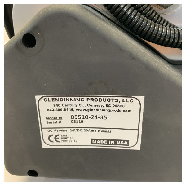 Glendinning Hosemaster Type M sähköinen merikäyttöinen letkukela 24V 10,6 m 35 ft