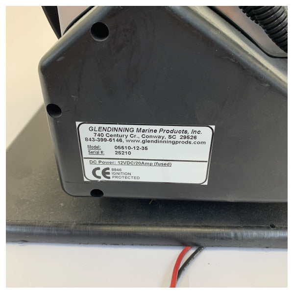 Sistema eléctrico de enrollador de manguera marino Glendinning Hosemaster LW 24V de 22,5 m
