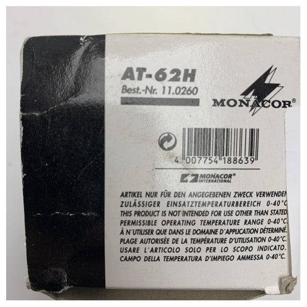 Potenziometro di volume Monacor Mono 8 Ohm 100W - AT-62H