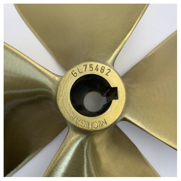 Michigan Propellers 4-Blatt Messingpropeller GL469 20x17 LH 35mm - 860553