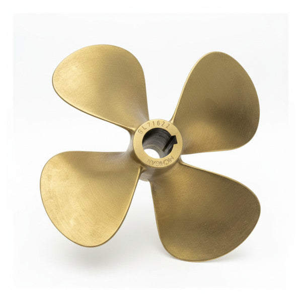 Michigan Propellers 4-Blatt Messingpropeller GL469 19x1 RH 35mm - 850012