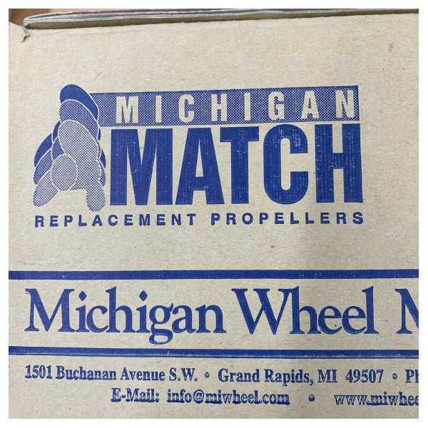 Michigan Match 3-bladet aluminiumsbådpropel 9 1/4 x 12 RH - 102107