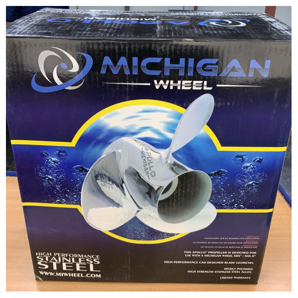 Michigan Apollo 3 Kanatlı Paslanmaz Çelik Pervane 14 3/4 x 21 LH - 993035