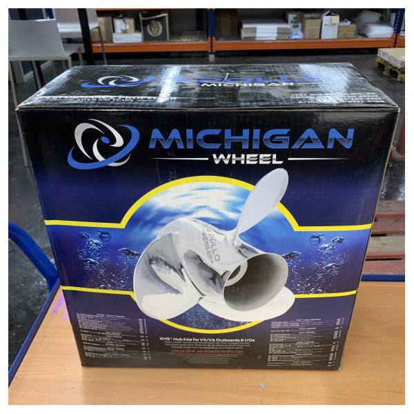 Michigan Apollo 3-blads propell i rustfritt stål 14 1/8 x 19 LH - 993054