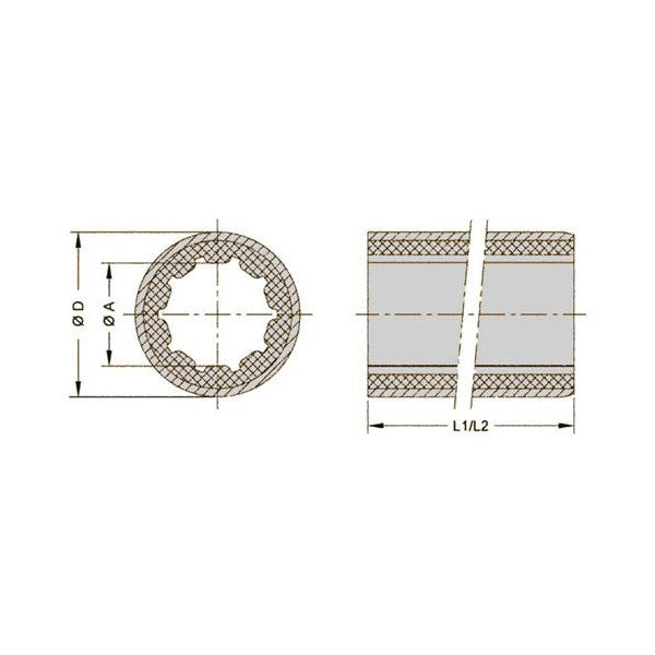 Michigan Brass Cutless Bearing 2 x 3 x 8 Inch - AIB200B